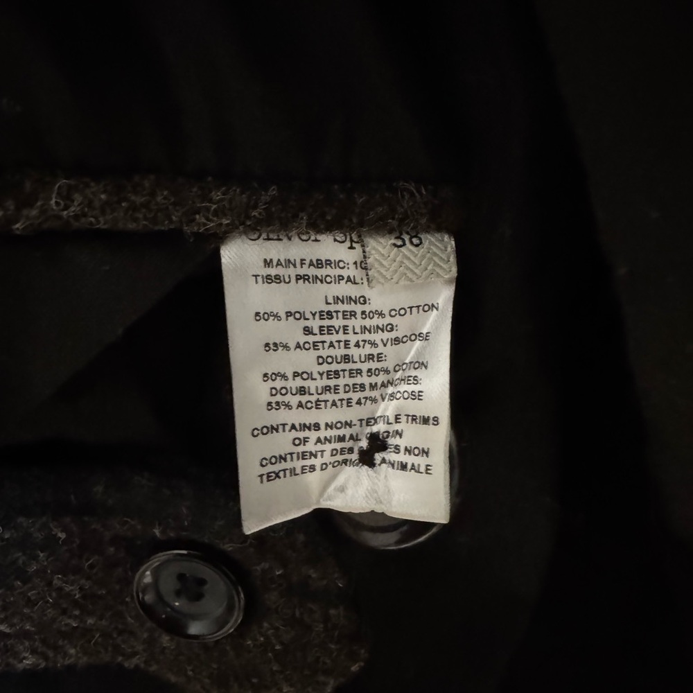 Oliver Spencer Grandpa Combe Navy and Green Wool Coat - Picture 4 of 10